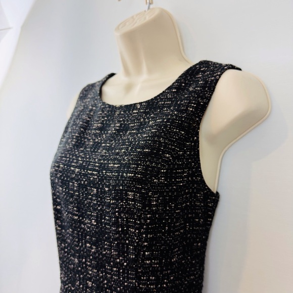 Banana Republic Black Boucle Tweed Fit & Flare Jumper - Picture 7 of 16